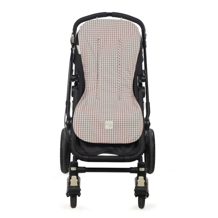 Walking Mum - Seat Liner - Praliné Vichy Moka - Mabel & Fox