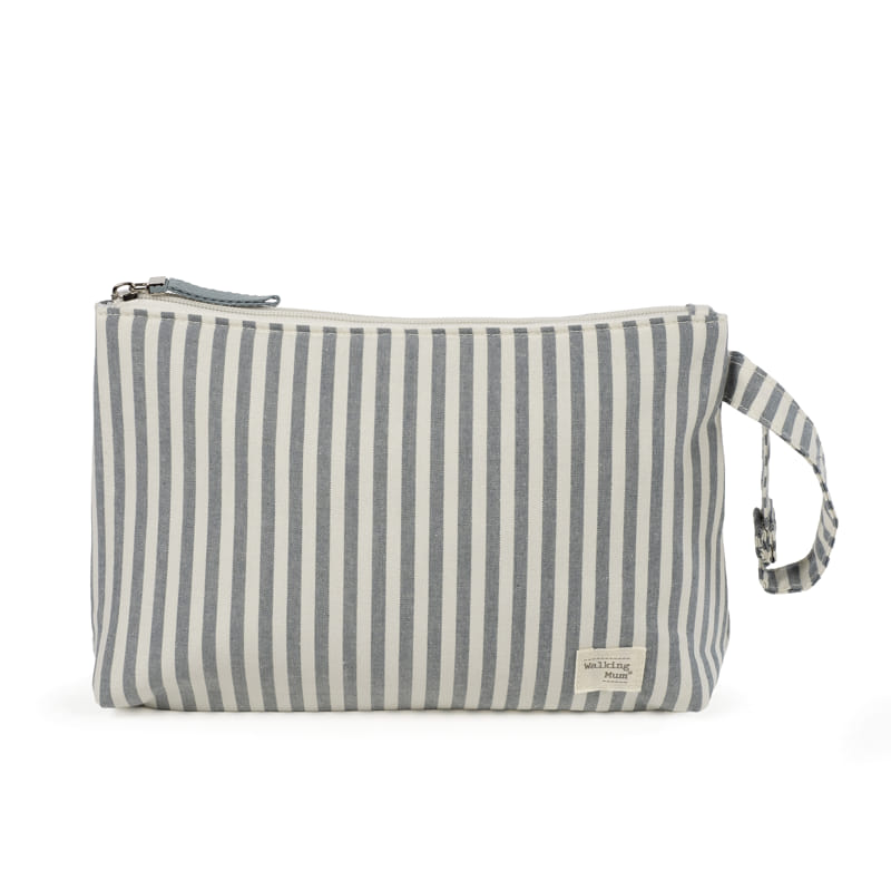 Walking Mum - Toiletry Bag - Praliné Stripes Matcha - Mabel & Fox