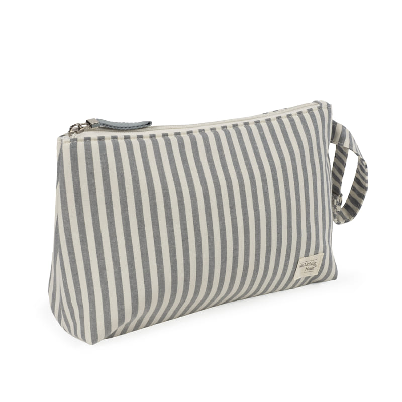 Walking Mum - Toiletry Bag - Praliné Stripes Matcha - Mabel & Fox