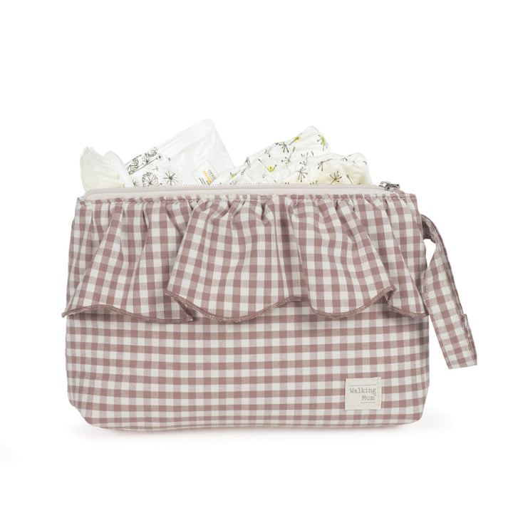 Walking Mum - Toiletry Bag - Praliné Vichy Moka - Mabel & Fox