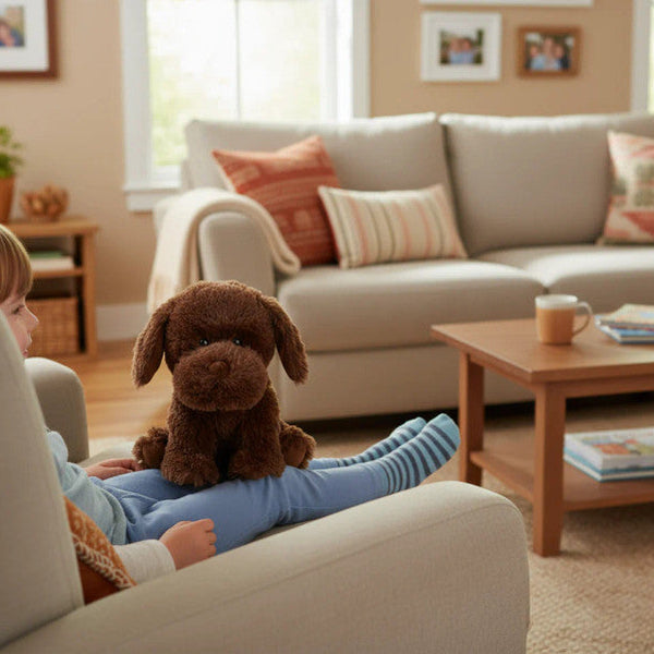 Warmies – Heatable Soft Toy – Chocolate Labrador - Mabel & Fox