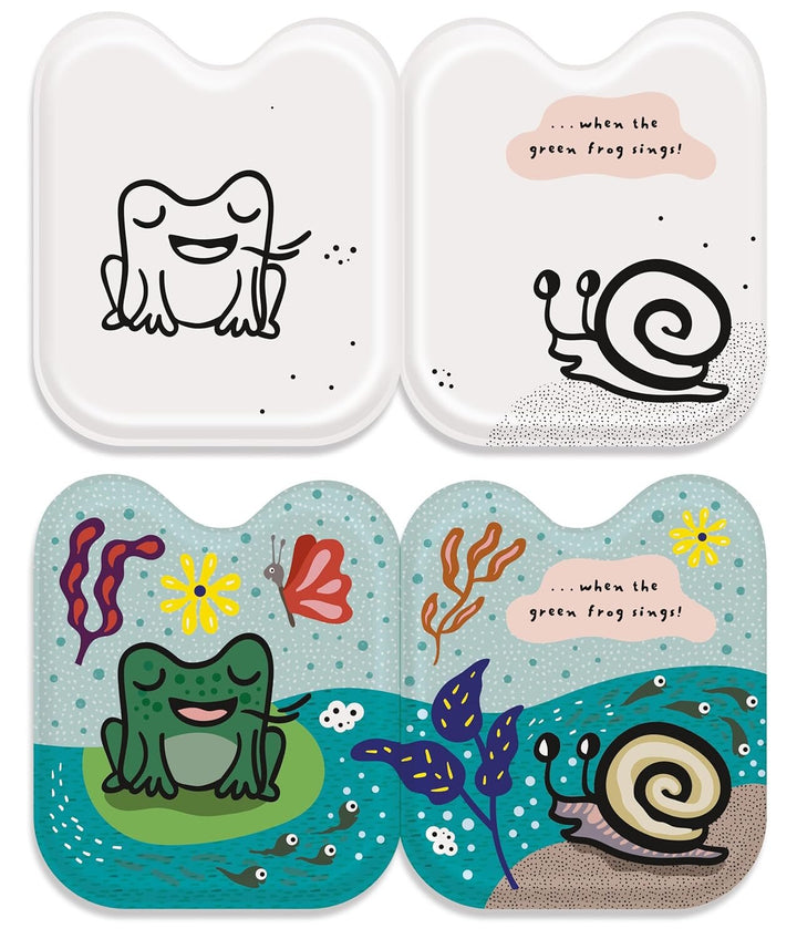 Wee Gallery - Bath Book - Frog and Friends - Mabel & Fox