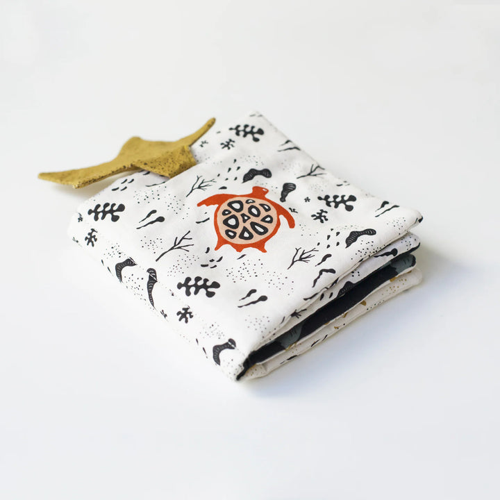 Wee Gallery - Soft Cloth Book - Peekaboo Ocean - Mabel & Fox