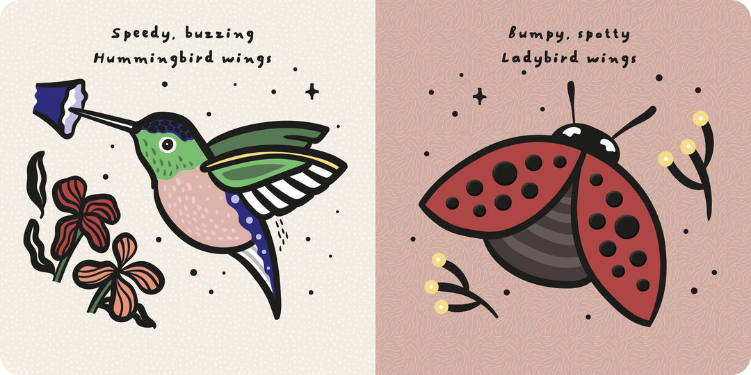 Wee Gallery - Touch and Feel Book - Wings - Mabel & Fox