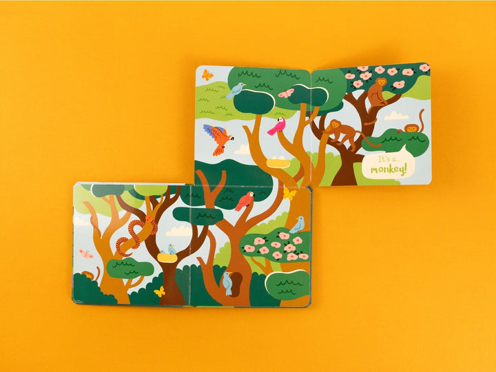 Who’s in the Wild – Fold-Out Flaps Board Book - Mabel & Fox