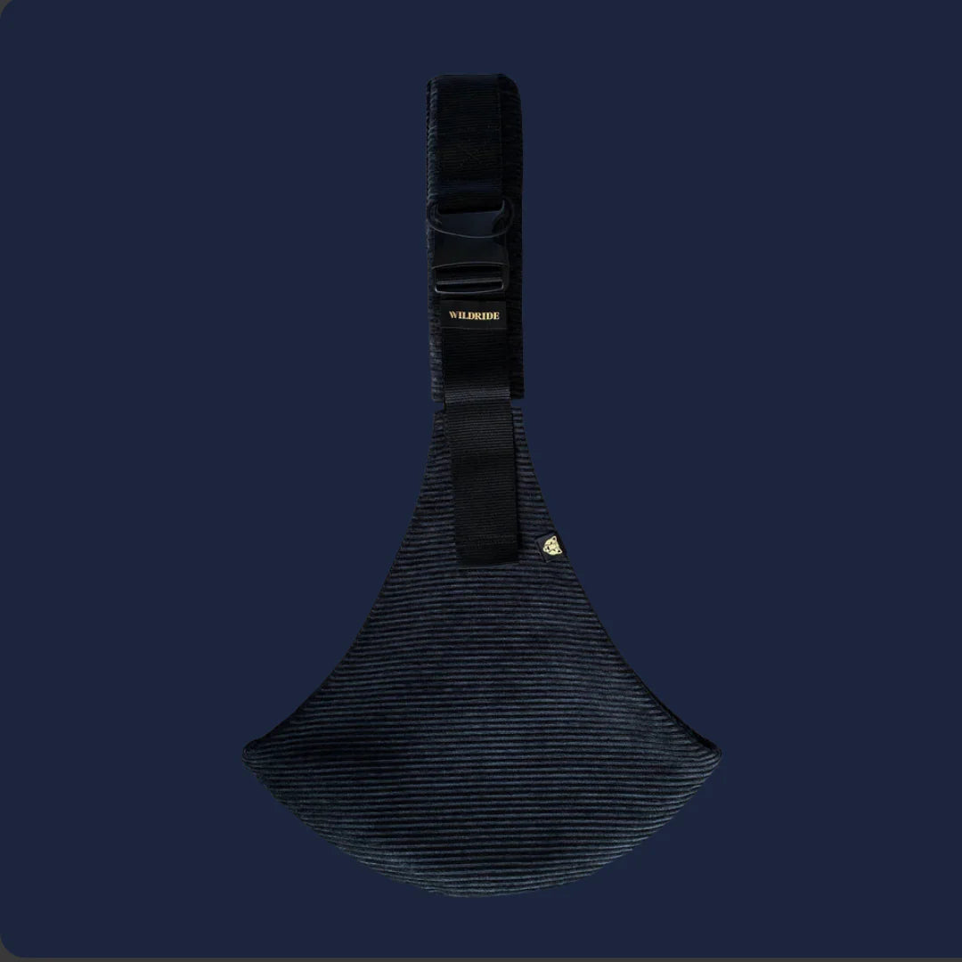 Wildride - Corduroy Toddler Carrier - Black - Mabel & Fox