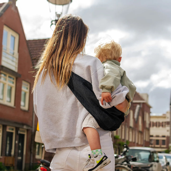 Wildride - Corduroy Toddler Carrier - Black - Mabel & Fox