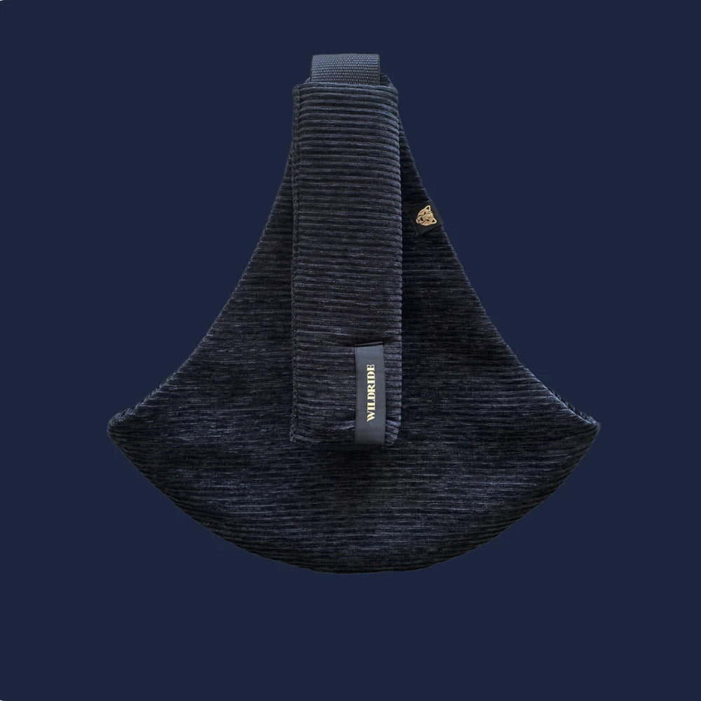 Wildride - Corduroy Toddler Carrier - Black - Mabel & Fox