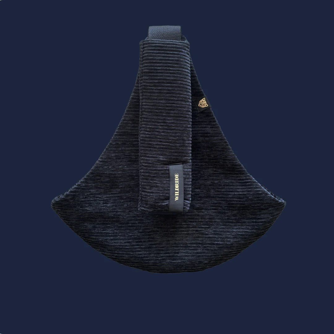 Wildride - Corduroy Toddler Carrier - Black - Mabel & Fox