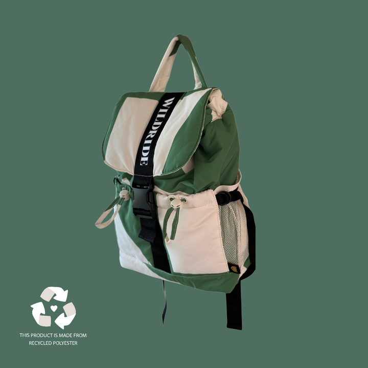 Wildride - Recycled Adult Backpack - Green Graphic - Mabel & Fox