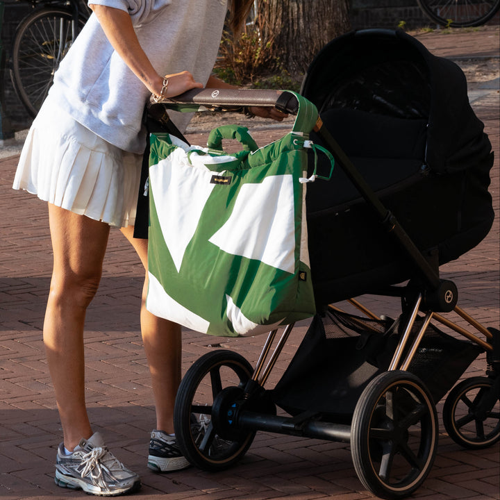 Wildride - Recycled Changing Bag - Green Graphic - Mabel & Fox