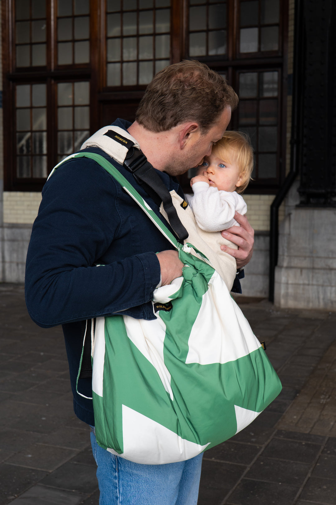 Wildride - Recycled Changing Bag - Green Graphic - Mabel & Fox