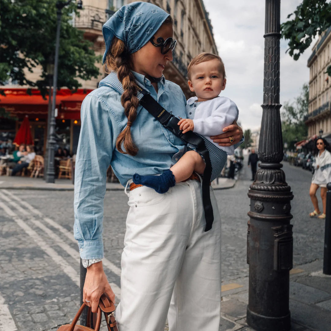 Wildride - Toddler Carrier - Indigo Stripe - Mabel & Fox