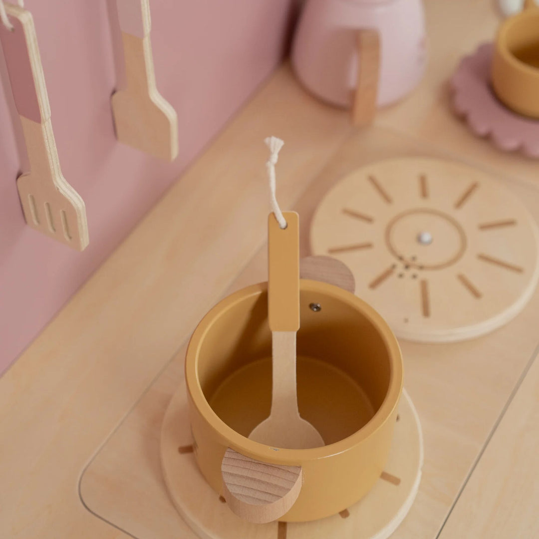Little Dutch - Wooden Play Kitchen - Pink - Mabel & Fox