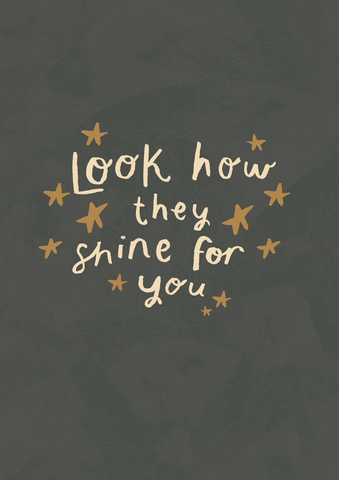 Yaya Studio - Art Print - Look How They Shine - Charcoal - Mabel & Fox