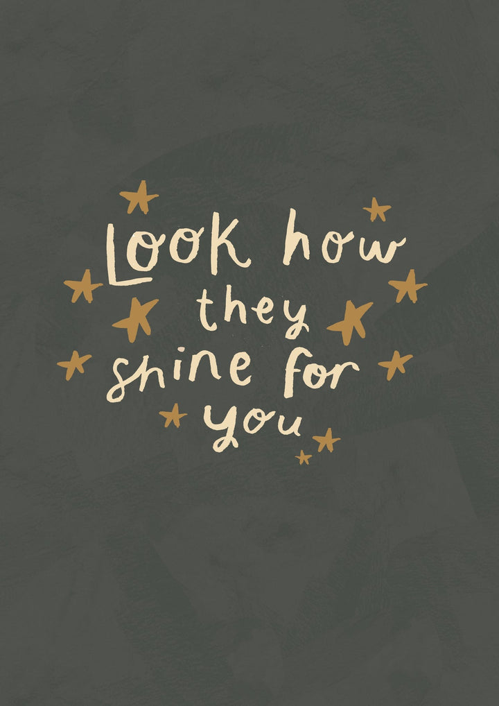 Yaya Studio - Art Print - Look How They Shine - Charcoal - Mabel & Fox