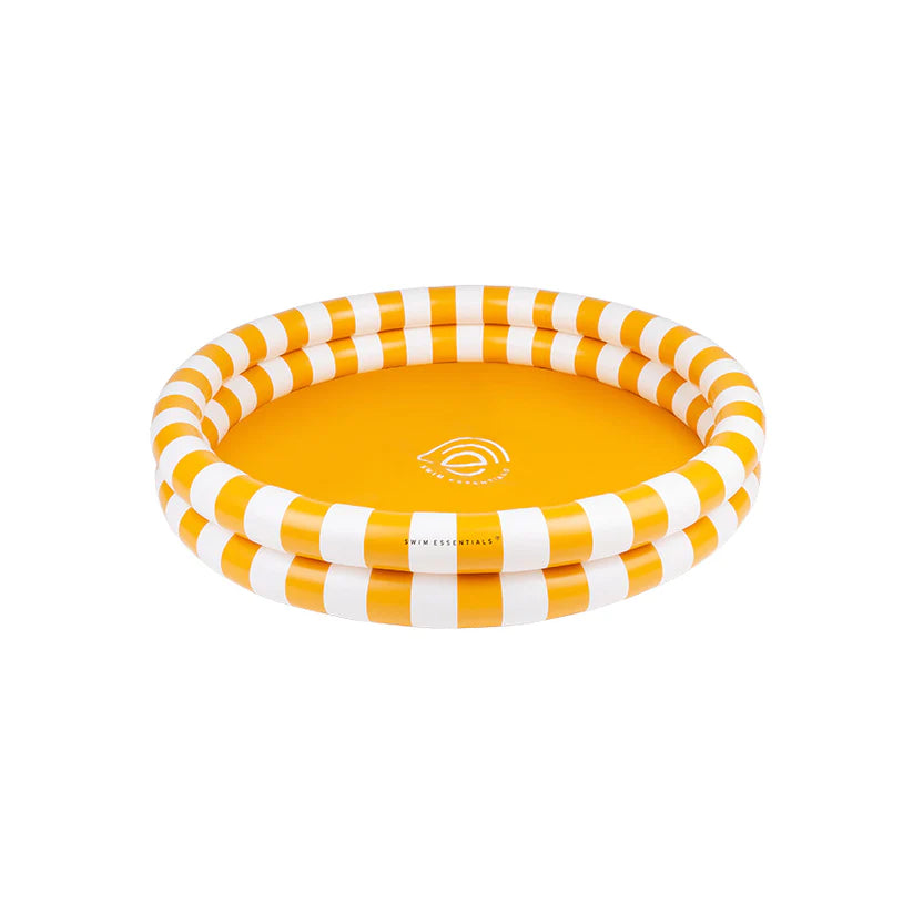 Swim Essentials - Inflatable Swimming Pool -Yellow White Striped - 100cm