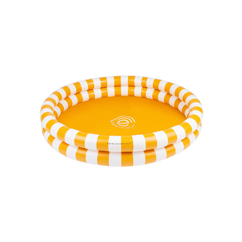 Swim Essentials - Inflatable Swimming Pool -Yellow White Striped - 100cm - Mabel & Fox