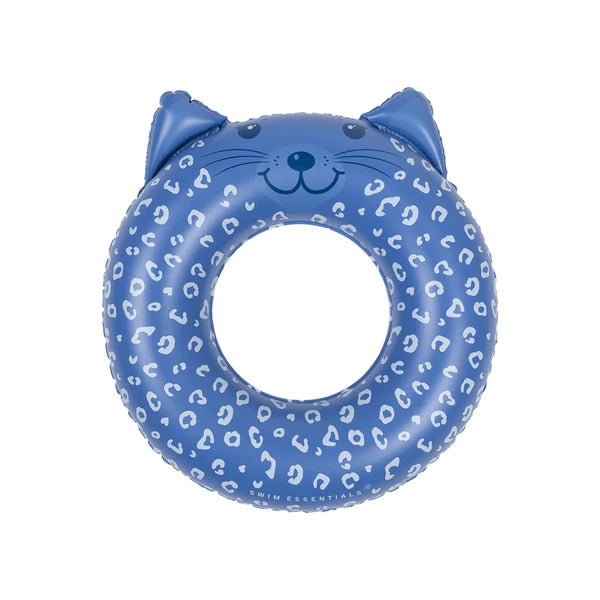 Swim Essentials - Animal Swim Ring - Blue Leopard Print - 55cm