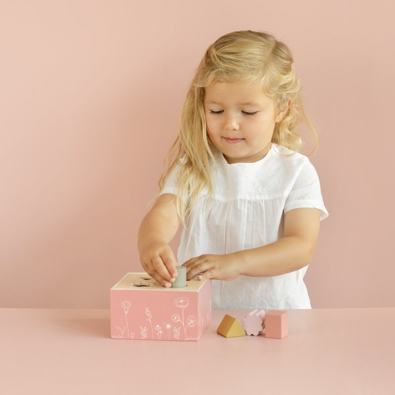 Little Dutch Wooden Shape Sorter - Pink Flowers