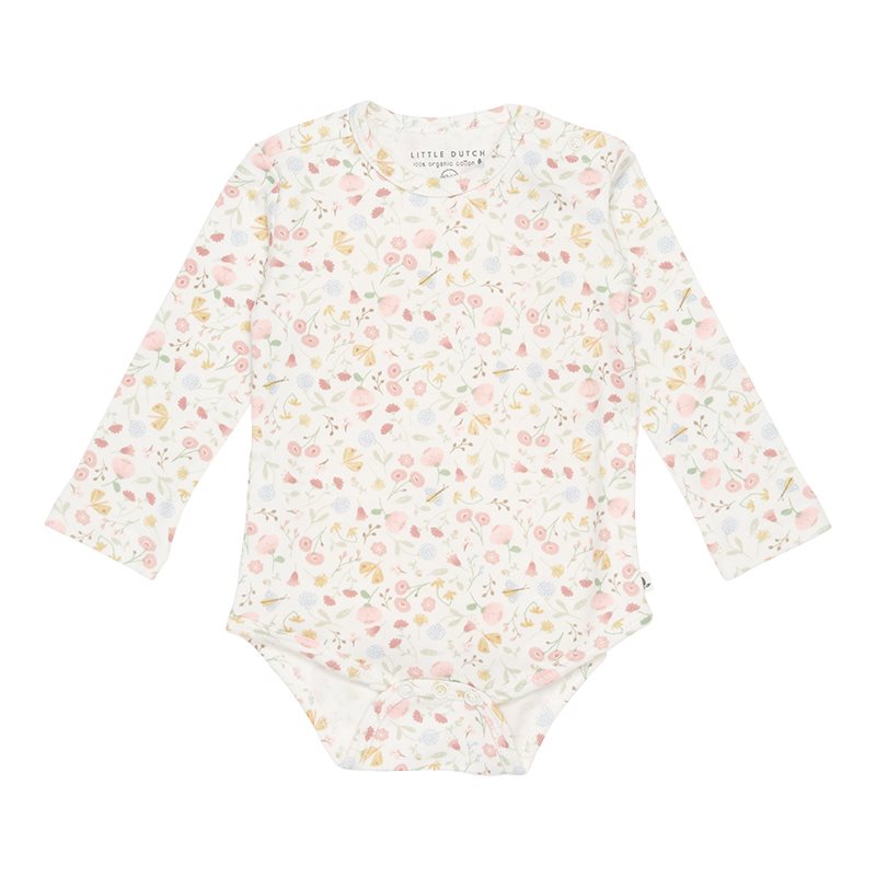 Little Dutch - Long Sleeve Bodysuit - Flowers & Butterflies - Mabel & Fox