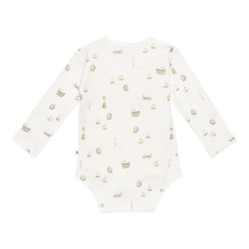 Little Dutch - Long Sleeve Bodysuit - Sailors Bay White - Mabel & Fox