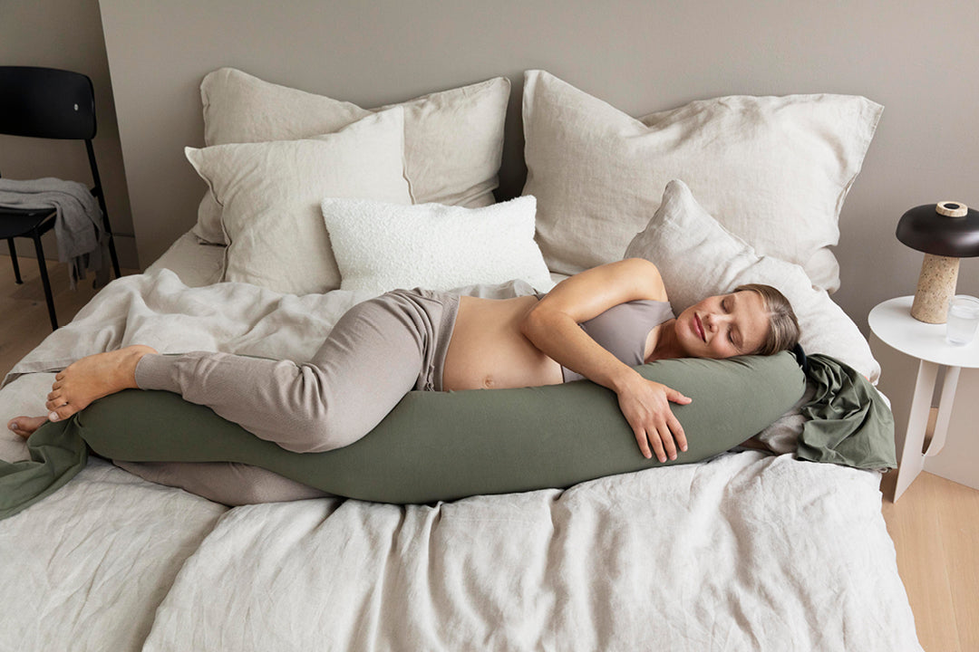 bbhugme - Pregnancy Pillow Kit - Dusty Olive / Black