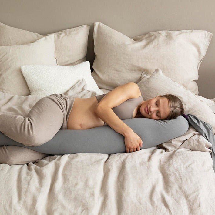 bbhugme Pregnancy Pillow Kit in Stone and Plum