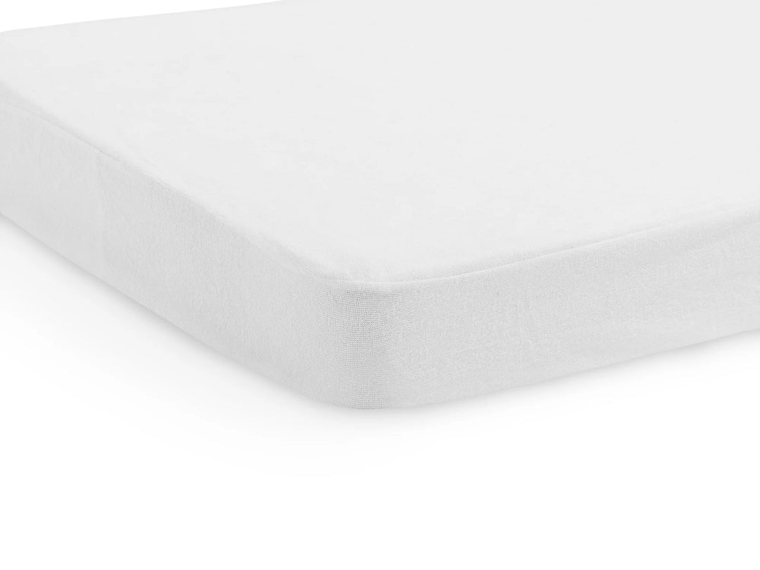 Jollein - Waterproof Fitted Sheet Terry 60 x 120cm - White