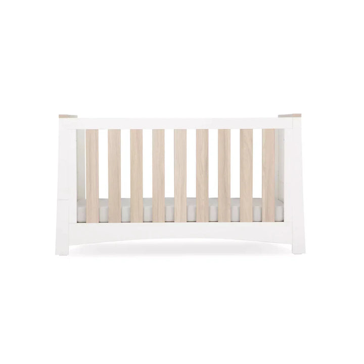 CuddleCo - Ada Changing Drawers, Cot Bed and Wardrobe - 3 Piece Set - White/Ash