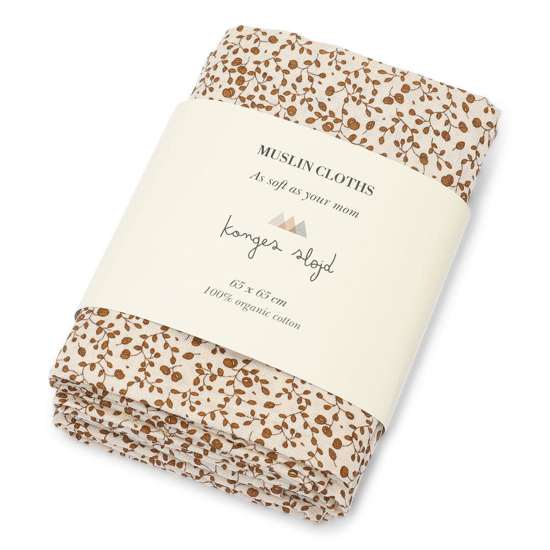 Konges Slojd - Muslin Cloth - Blossom Mist Birk (3 pack)