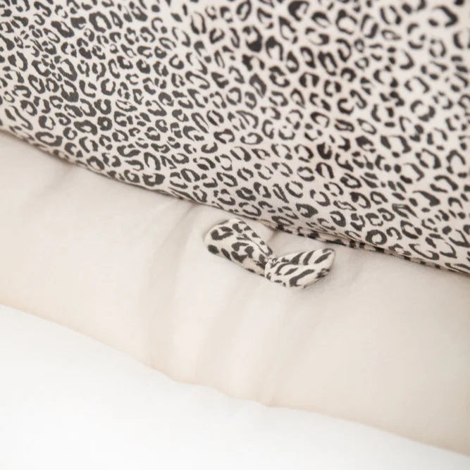 HOUSE OF JAMIE - PLAYPEN MAT - SNOW LEOPARD & CREAM VELVET