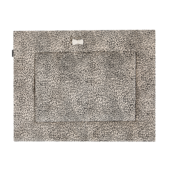 HOUSE OF JAMIE - PLAYPEN MAT - SNOW LEOPARD & CREAM VELVET