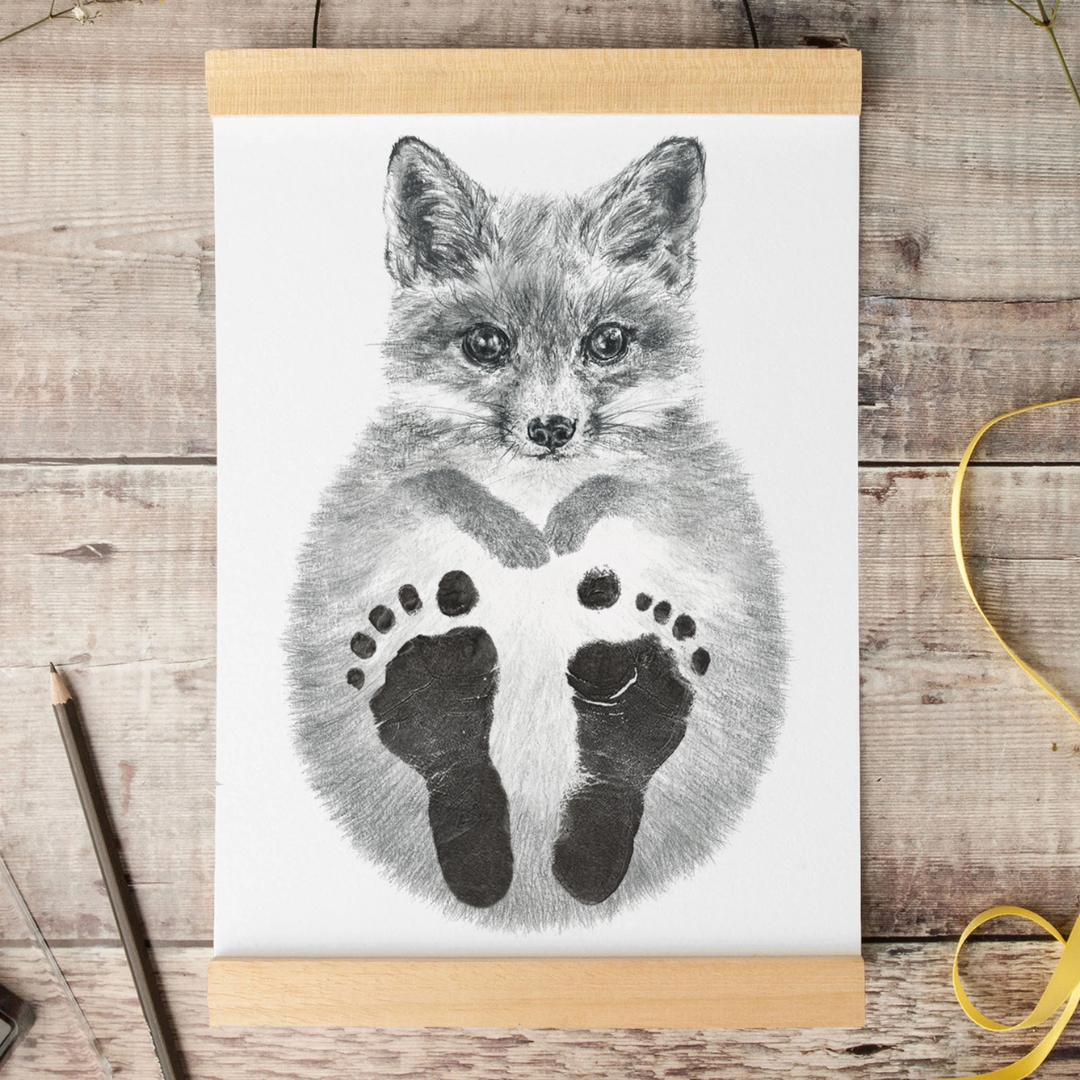 LUCY COGGLE DESIGNS - BABY FOX FOOTPRINT KIT - Mabel & Fox