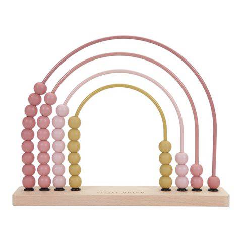 Little Dutch Wooden Abacus Rainbow - Pink - Mabel & Fox
