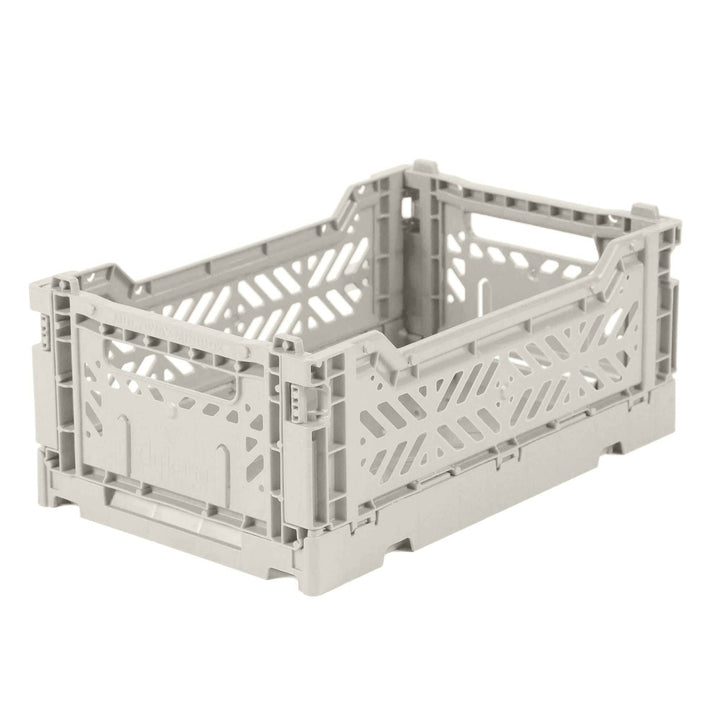 Aykasa Folding Storage Crate - Mini - Light Grey - Mabel & Fox