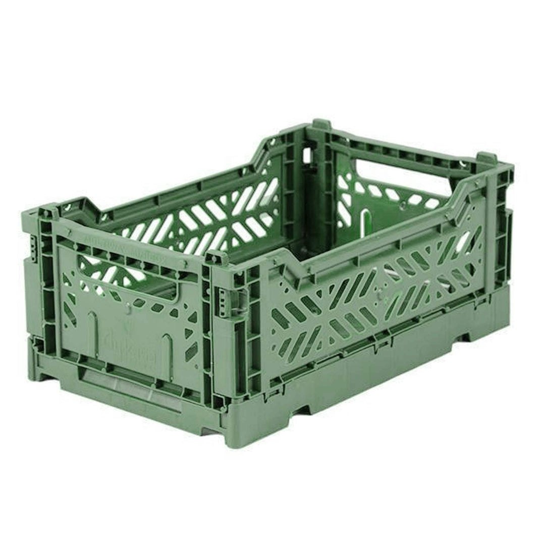 Aykasa Folding Storage Crate - Mini - Almond Green - Mabel & Fox