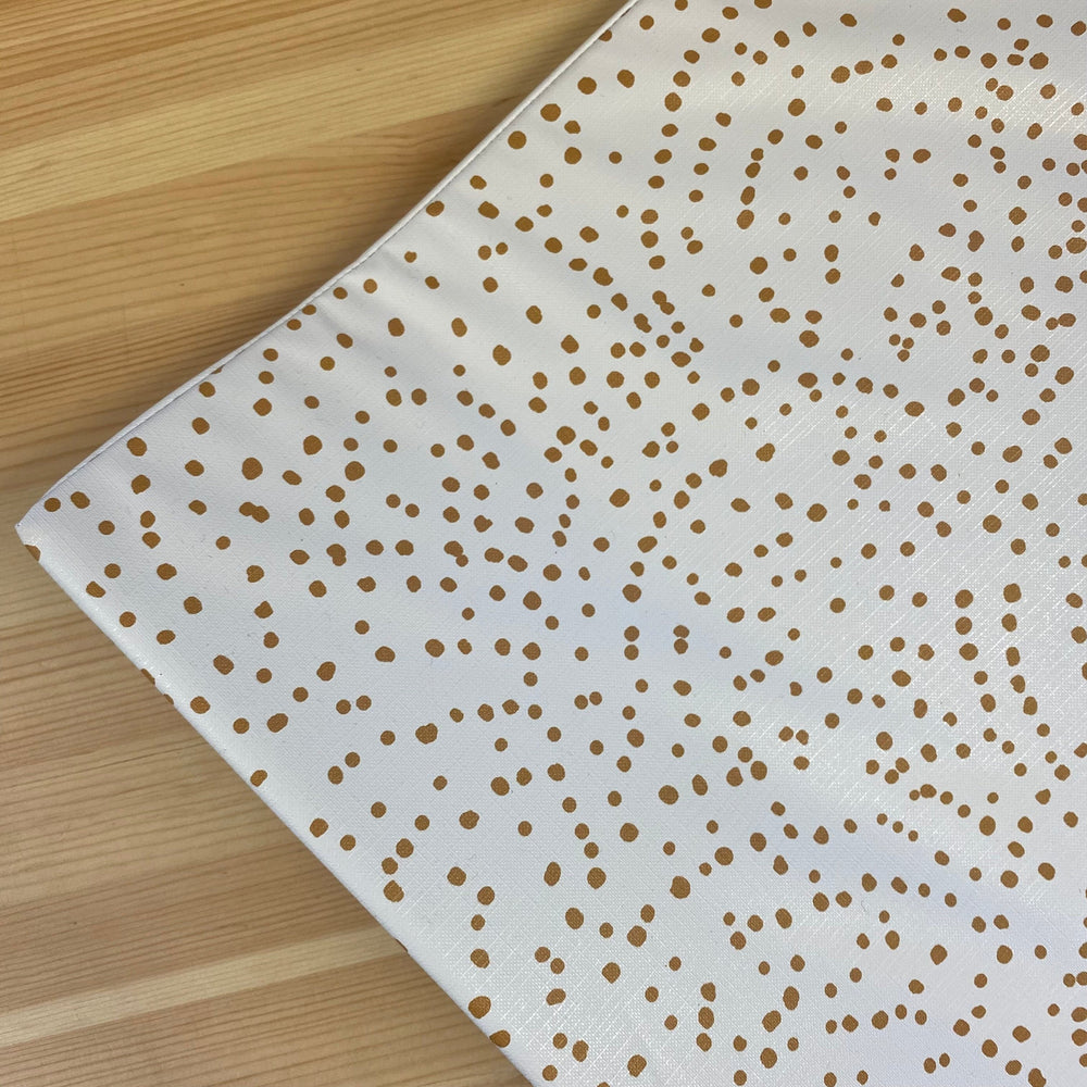 Mabel & Fox - Wedge Baby Changing Mat - Mustard Spotty Curve - Mabel & Fox