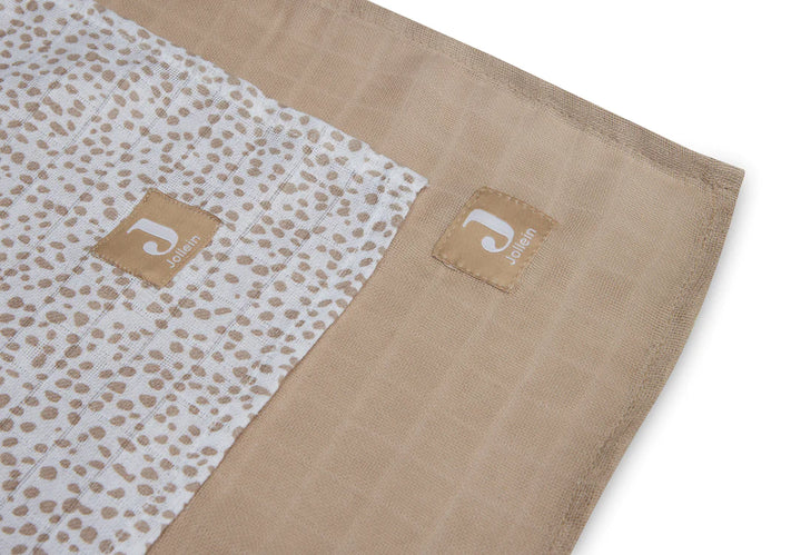 Jollein - Swaddle Muslin 115 x 115cm - Dotted (2 Pack)