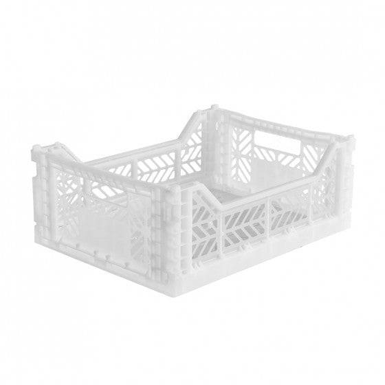 Aykasa Folding Storage Crate - Midi - White - Mabel & Fox