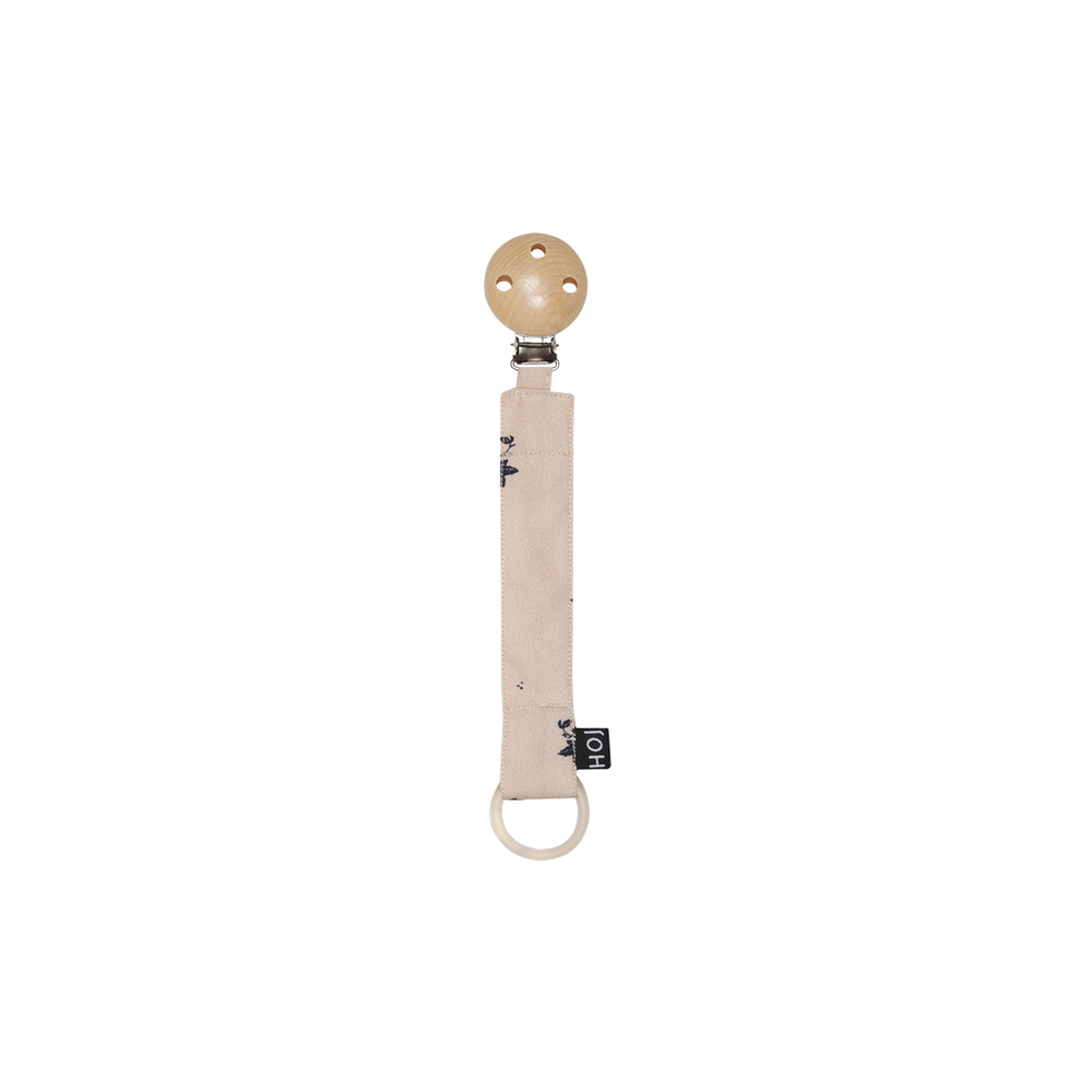 House of Jamie - Pacifier Clip - Oatmeal Forest
