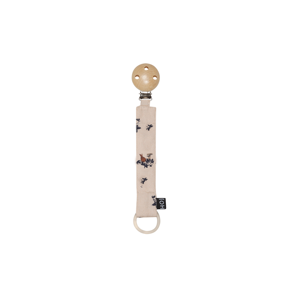 House of Jamie - Pacifier Clip - Oatmeal Forest