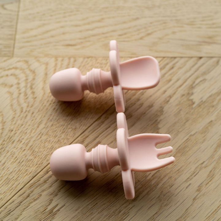 Mabel & Fox - Silicone Tableware - Baby Cutlery Set - Pink - Mabel & Fox