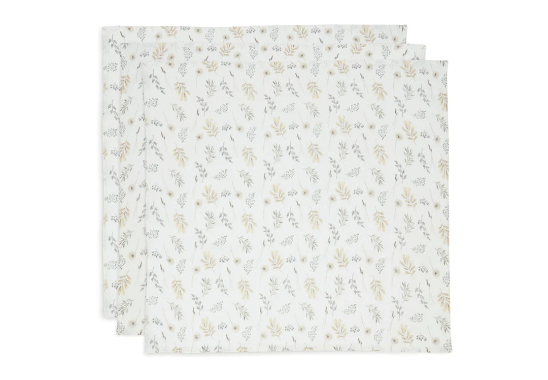Jollein - Muslin Cloth 70 x 70cm - Wild Flowers (3 Pack)