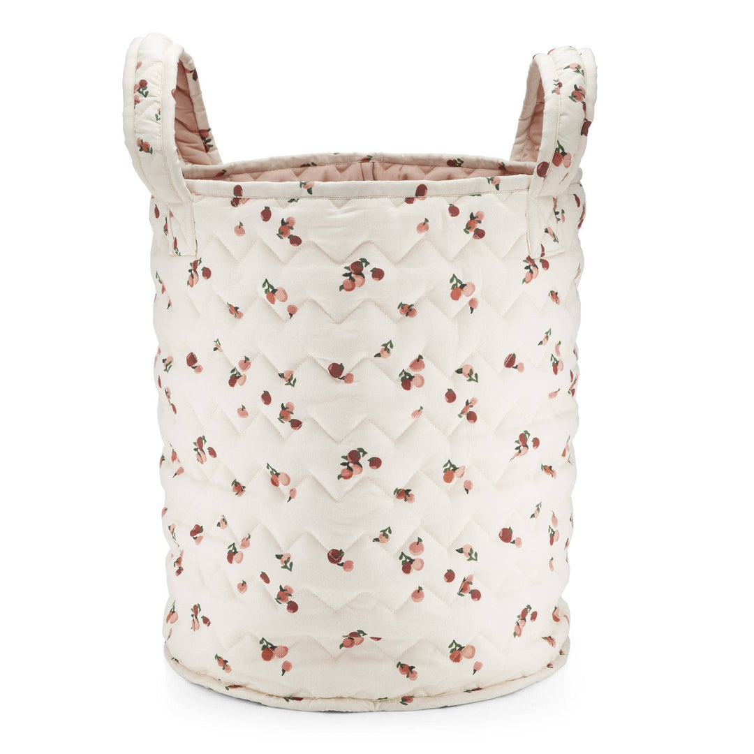 Avery Row - Large Quilted Storage Basket - Peaches