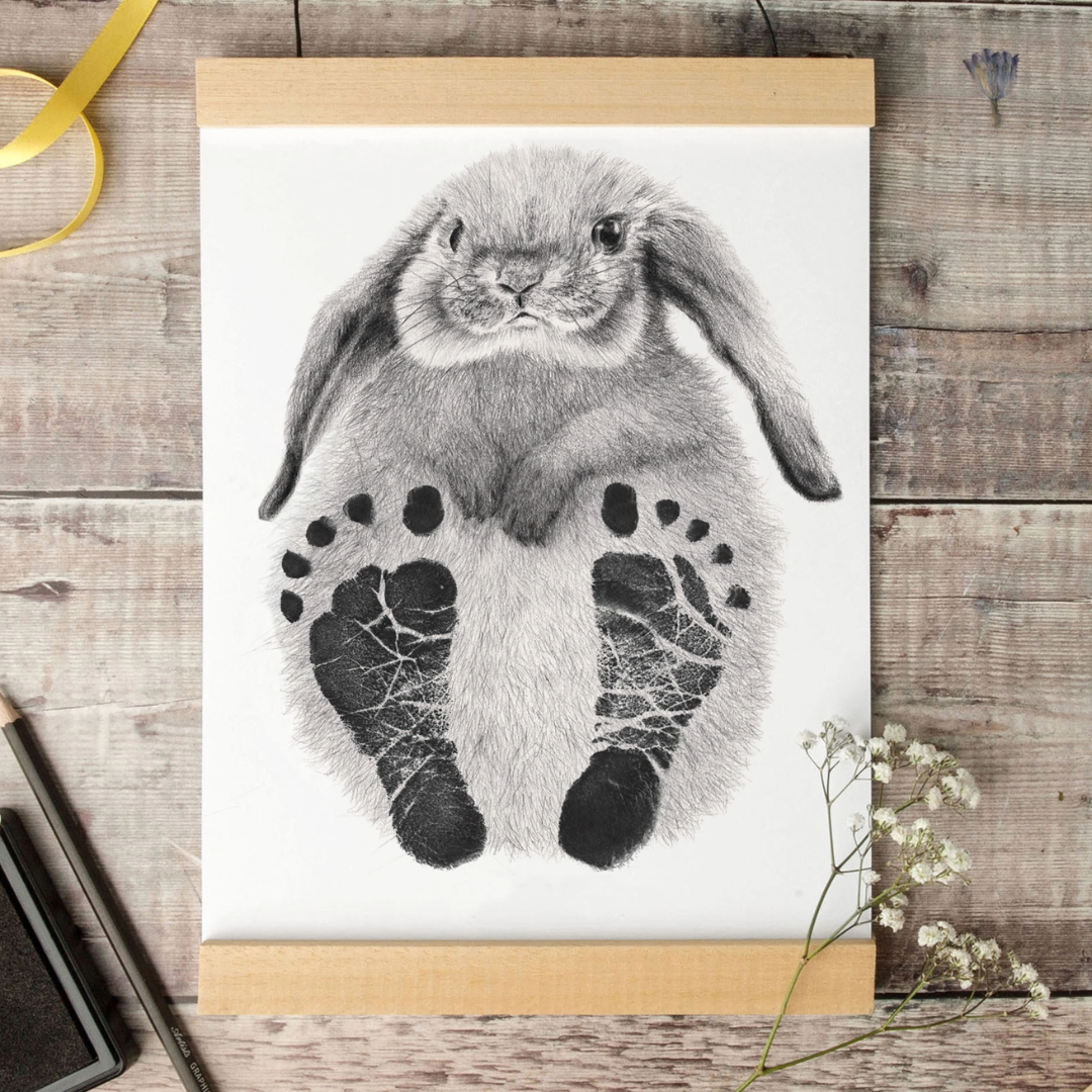 LUCY COGGLE DESIGNS - BABY RABBIT FOOTPRINT KIT - Mabel & Fox