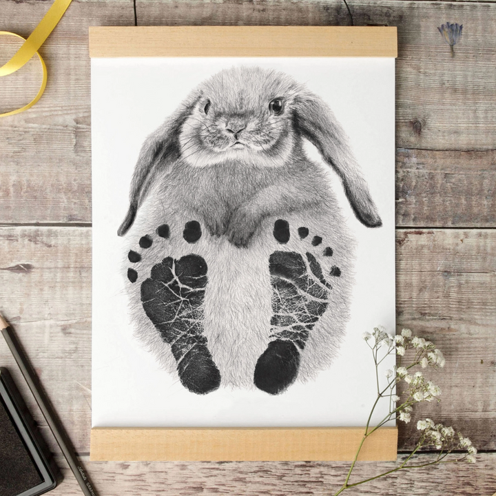 LUCY COGGLE DESIGNS - BABY RABBIT FOOTPRINT KIT - Mabel & Fox