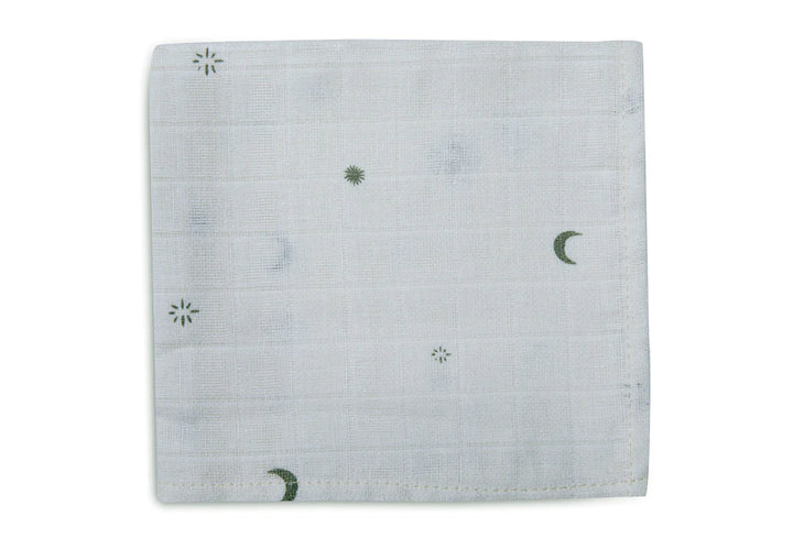 Jollein - Muslin Mouth Cloth 31 x 31cm - Stargaze Leaf Green (3 Pack)