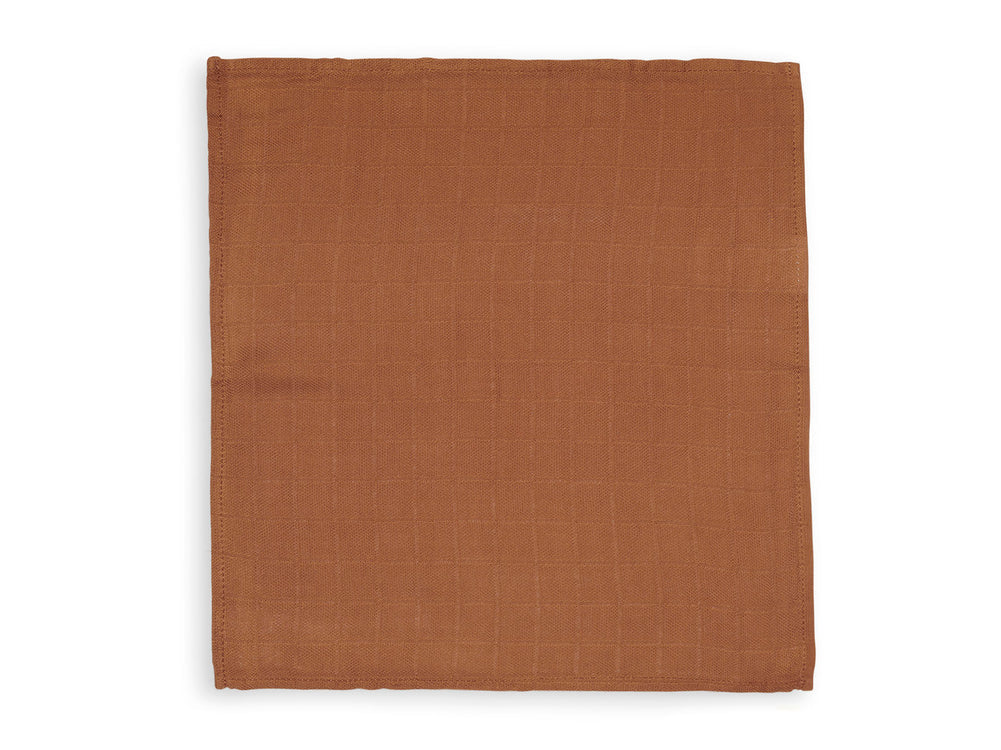 Jollein - Muslin Mouth Cloth 31 x 31cm - Bamboo Cotton Caramel (3 Pack)