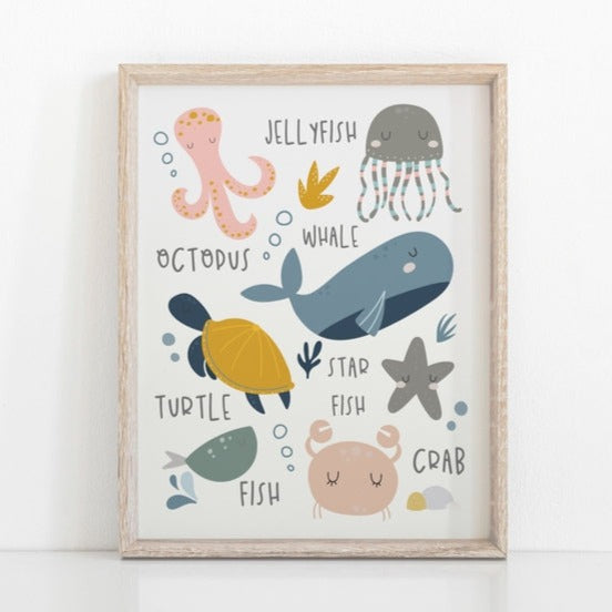 Made for Maise - Sea Creatures Print - Mabel & Fox